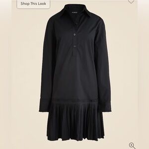 Amelia long sleeve shirt dress in cotton poplin